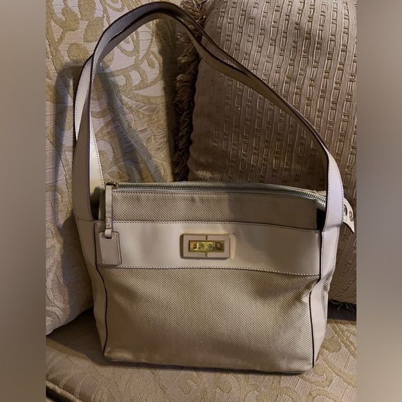 Céline CELINE REHAB Hand Bag Canvas Beige - Picture 1 of 17